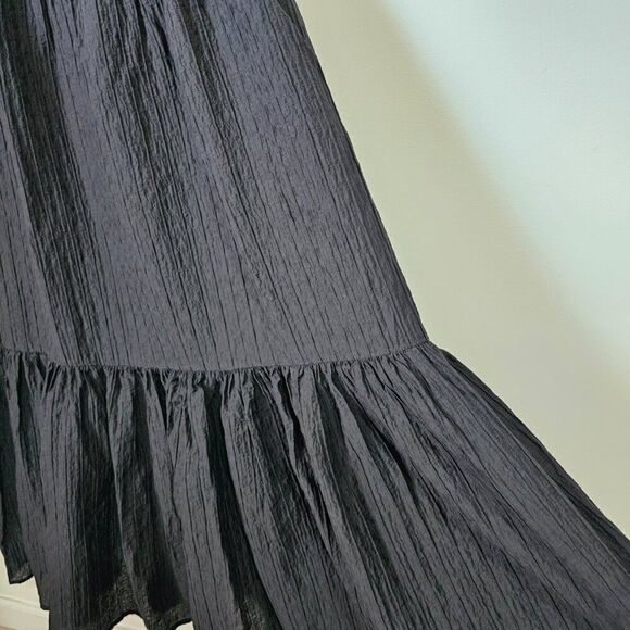 NWT FRENCH CONNECTION BLACK HALTER TIE BACK FULL/ MAXI DRESS SIZE SMALL - Picture 6 of 14